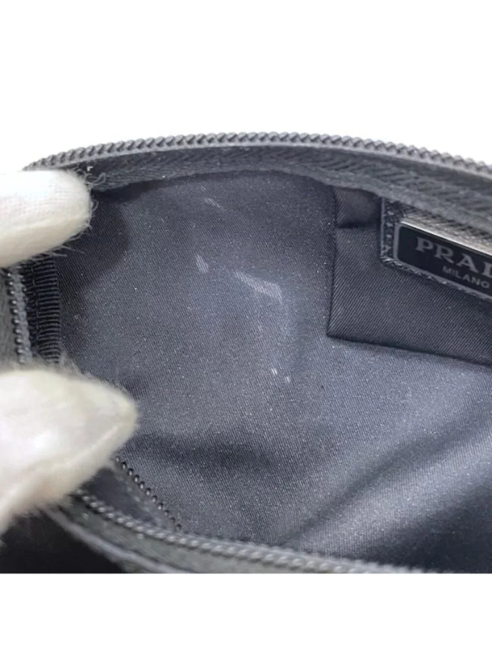 Prada Pouch Black Nero Tessuto Case Nylon 165 Zipper